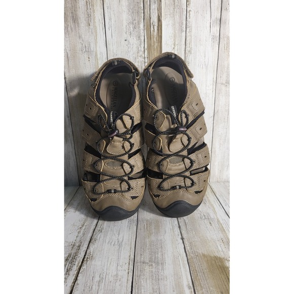 Magellan Outdoors Other - Magellan Outdoors Mens Fisherman Sandals Closed Toe Water Shoes Beige Black 9D